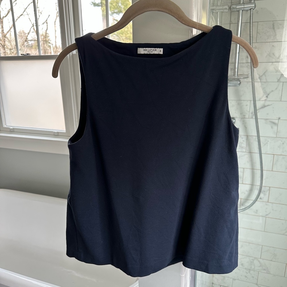 MM Lafleur Blue Sleeveless Blouse Size 8 Medium